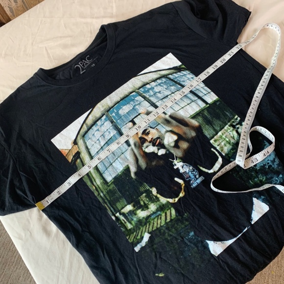 Tupac Womens 100% Cotton Black Graphic‎ Short Sleeve T-Shirt mini dress tunic 12 - Picture 5 of 7